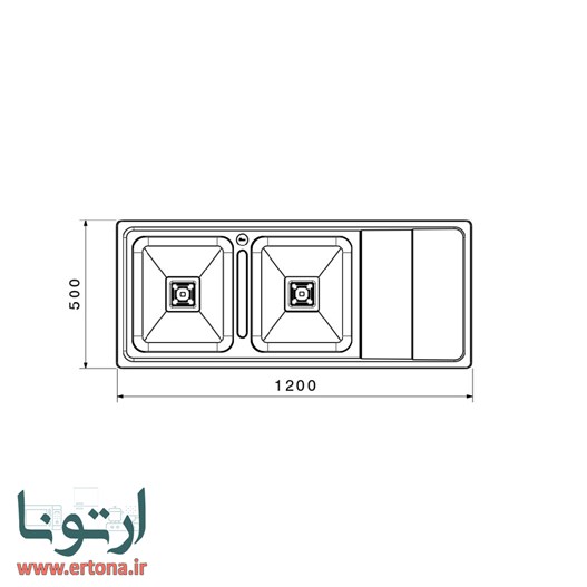 سینک توکار بیمکث مدل 842